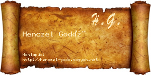 Henczel Godó névjegykártya